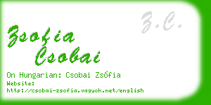 zsofia csobai business card