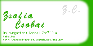 zsofia csobai business card